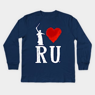 I Heart Russia white by Tai's Tees Kids Long Sleeve T-Shirt